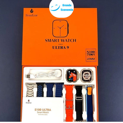 SmartWatch Série 9 ultra™ [Brindes: 7 Pulseiras + Case]