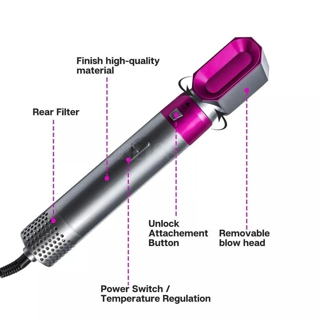 Escova Secadora De Cabelo 5 Em 1 De Ar Quente Profissional[110V]